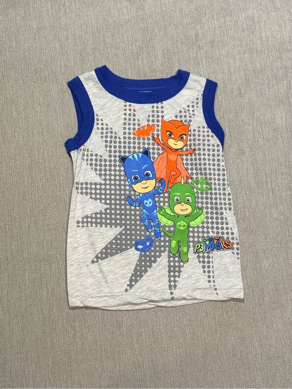 PJ Masks Boys' Blue & Gray Tank Top - PJ Masks Graphic